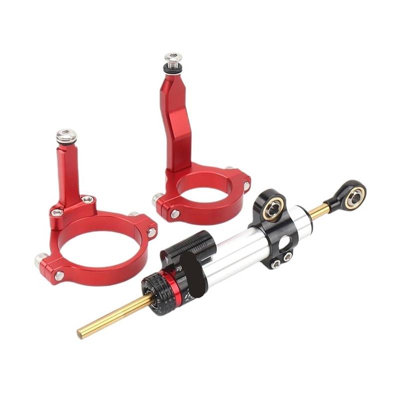 HJTEDHE Motorrad Lenkungsdämpfer Motorräder Directional Shock Motorrad Lenkung Dämpfer Halterung Stabilisator Unterstützung Für Kawasaki Für ZX4R ZX4RR 2023- Lenkungsdämpfer Motorrad(RED-A) von HJTEDHE