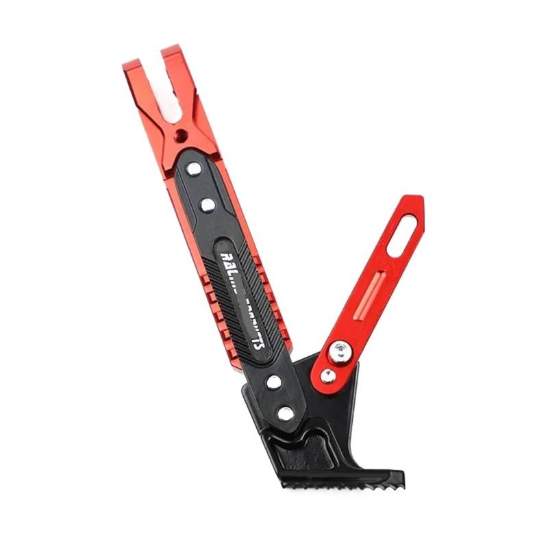 HJTEDHE Motorrad-Sider-Ständer Fußhalterung Kick Seitenständer Beständiger Parkroller Kickstand Für Tr&iumph Für Speed400 Scrambler 400X Speed ​​400 2024 Kickstand Ständer(Red) von HJTEDHE