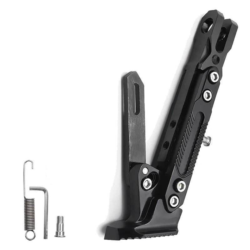 HJTEDHE Motorrad-Sider-Ständer Motorrad-Fußhalterung Aus Metall, Kick-Seitenhalterung, Langlebige, Widerstandsfähige Halterung, Motorradständer Kickstand Ständer(Black) von HJTEDHE