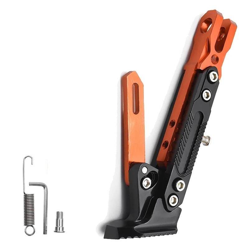 HJTEDHE Motorrad-Sider-Ständer Motorrad-Fußhalterung Aus Metall, Kick-Seitenhalterung, Langlebige, Widerstandsfähige Halterung, Motorradständer Kickstand Ständer(Orange) von HJTEDHE