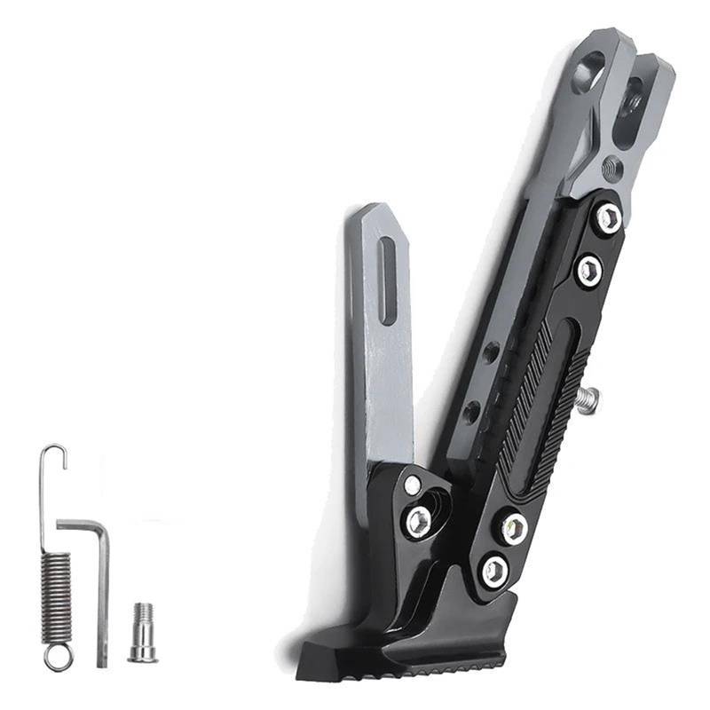 HJTEDHE Motorrad-Sider-Ständer Motorrad-Fußhalterung Aus Metall, Kick-Seitenhalterung, Langlebige, Widerstandsfähige Halterung, Motorradständer Kickstand Ständer(Titanium) von HJTEDHE