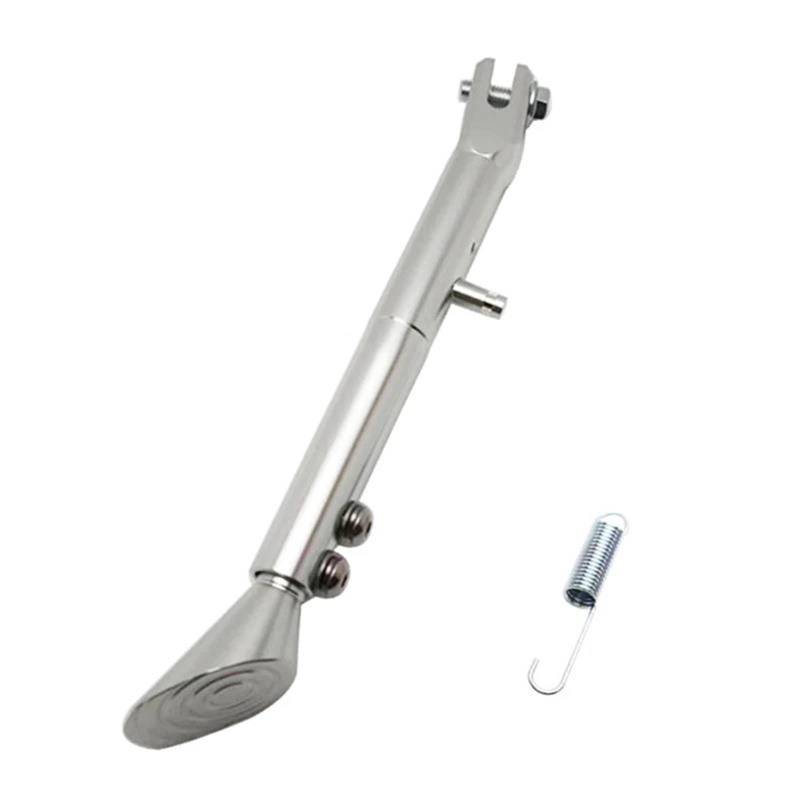 HJTEDHE Motorrad-Sider-Ständer Motorrad-Ständer, Motorrad-Seitenständer, rutschfeste Parkunterstützung Kickstand Ständer(Silver) von HJTEDHE