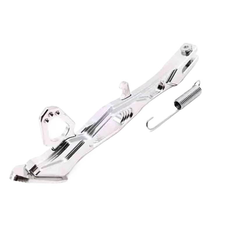 HJTEDHE Motorrad-Sider-Ständer Motorradzubehör Universal-Seitenständer Ständer Verstellbarer Stativfuß Seitenstützständer Parken Kickstand Ständer(Silver) von HJTEDHE