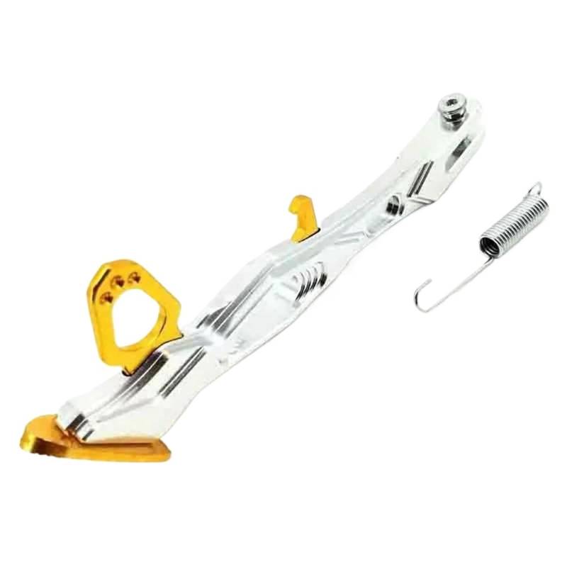 HJTEDHE Motorrad-Sider-Ständer Motorradzubehör Universal-Seitenständer Ständer Verstellbarer Stativfuß Seitenstützständer Parken Kickstand Ständer(Yellow) von HJTEDHE