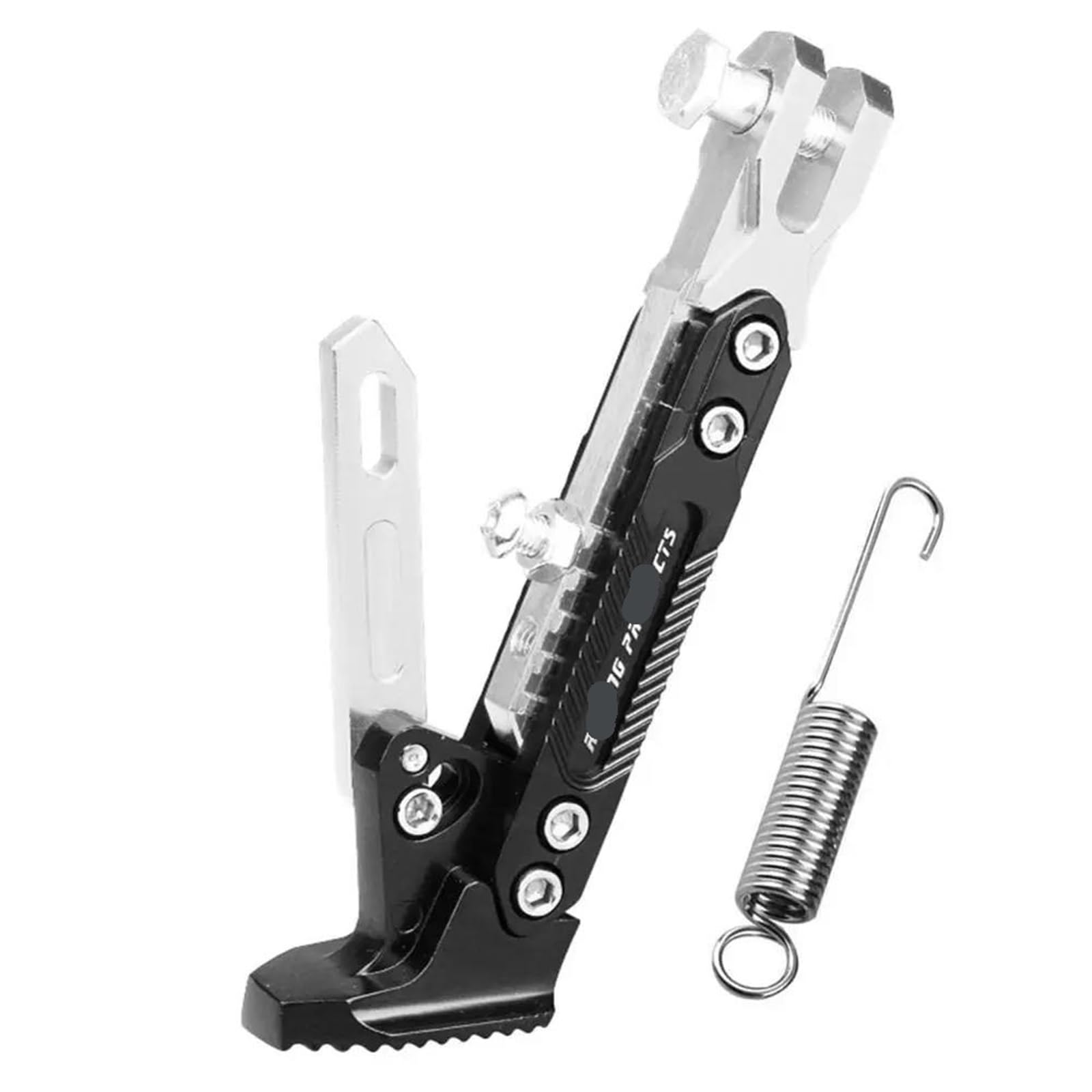 HJTEDHE Motorrad-Sider-Ständer Verstellbarer Motorradständer Kickstand Fuß Side Kick Für Shadow Aero 750 Xr400 CBR 125R Xadv Transalp 650 Crf 450 Cbr1000Rr Kickstand Ständer(Silver) von HJTEDHE