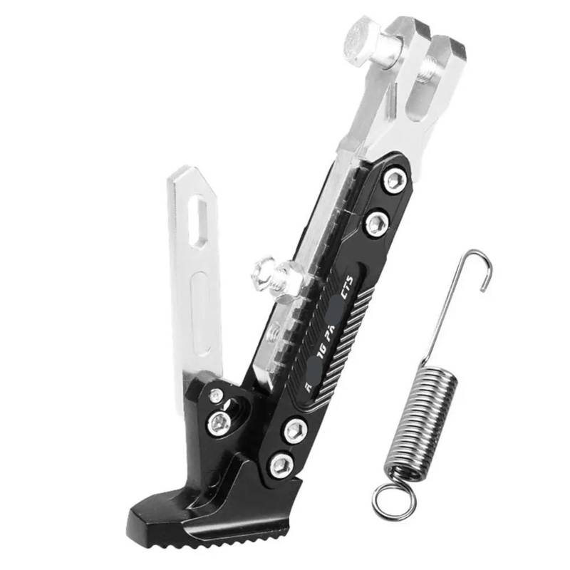 HJTEDHE Motorrad-Sider-Ständer Verstellbarer Motorradständer Kickstand Fuß Side Kick Für Shadow Aero 750 Xr400 CBR 125R Xadv Transalp 650 Crf 450 Cbr1000Rr Kickstand Ständer(Silver) von HJTEDHE
