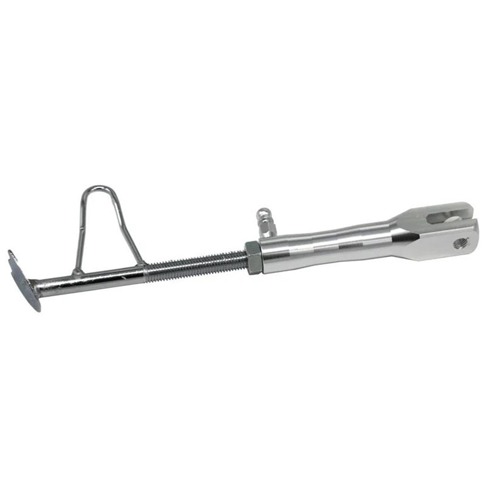 HJTEDHE Motorrad-Ständer Motorrad CNC Seite Ständer Roller Park Racks Motorrad Modifizierte Unterstützung Fuß Universal Standfuß Motorrad(Silver) von HJTEDHE