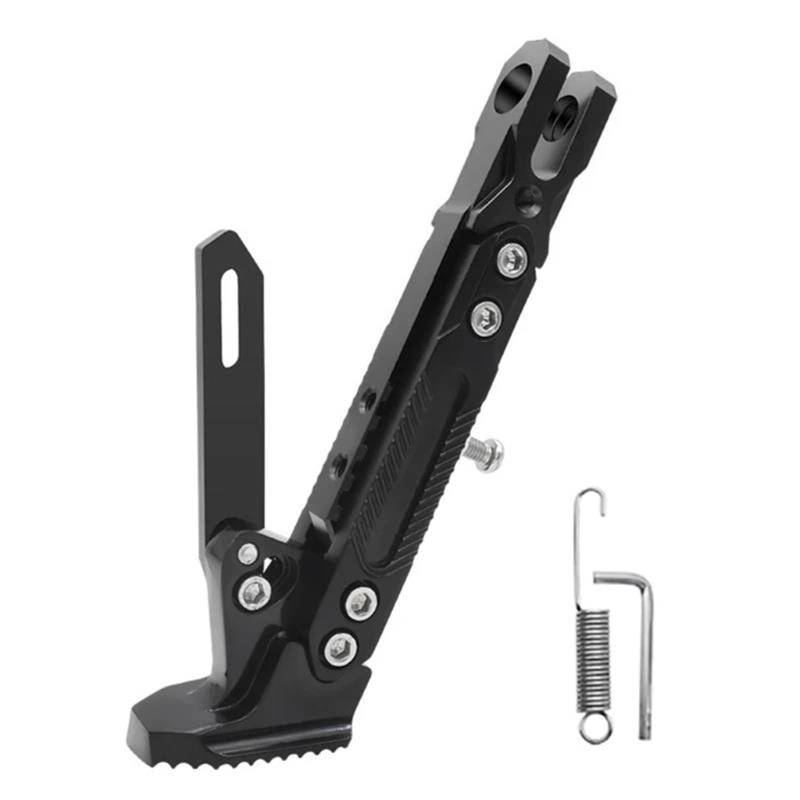 HJTEDHE Motorrad-Ständer Motorrad Fuß Seite Unterstützung Ständer Universal Elektrische Fahrrad Roller Ständer Ersatz Ausziehbare Halter Einstellbar Standfuß Motorrad(Black) von HJTEDHE