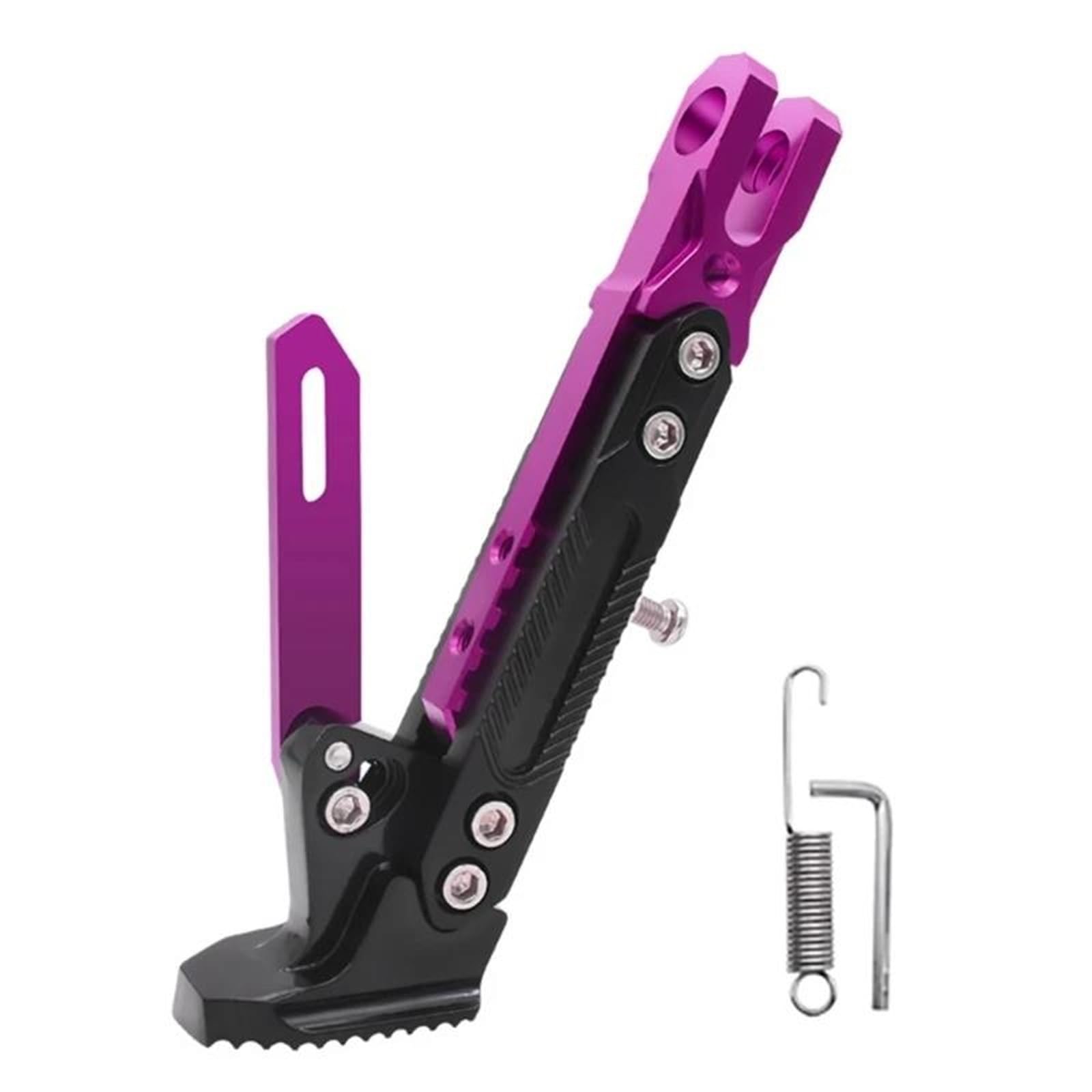 HJTEDHE Motorrad-Ständer Motorrad Fuß Seite Unterstützung Ständer Universal Elektrische Fahrrad Roller Ständer Ersatz Ausziehbare Halter Einstellbar Standfuß Motorrad(Purple) von HJTEDHE