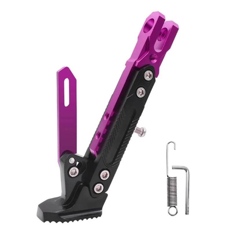 HJTEDHE Motorrad-Ständer Motorrad Fuß Seite Unterstützung Ständer Universal Elektrische Fahrrad Roller Ständer Ersatz Ausziehbare Halter Einstellbar Standfuß Motorrad(Purple) von HJTEDHE