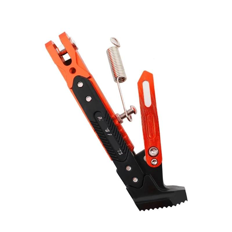 HJTEDHE Motorrad-Ständer Motorrad Ständer Seite Unterstützung Kick Halterung Fuß Stehen Verstellbare Seite Stativ Legierung Motorrad Parkplatz Ständer Standfuß Motorrad(Orange) von HJTEDHE