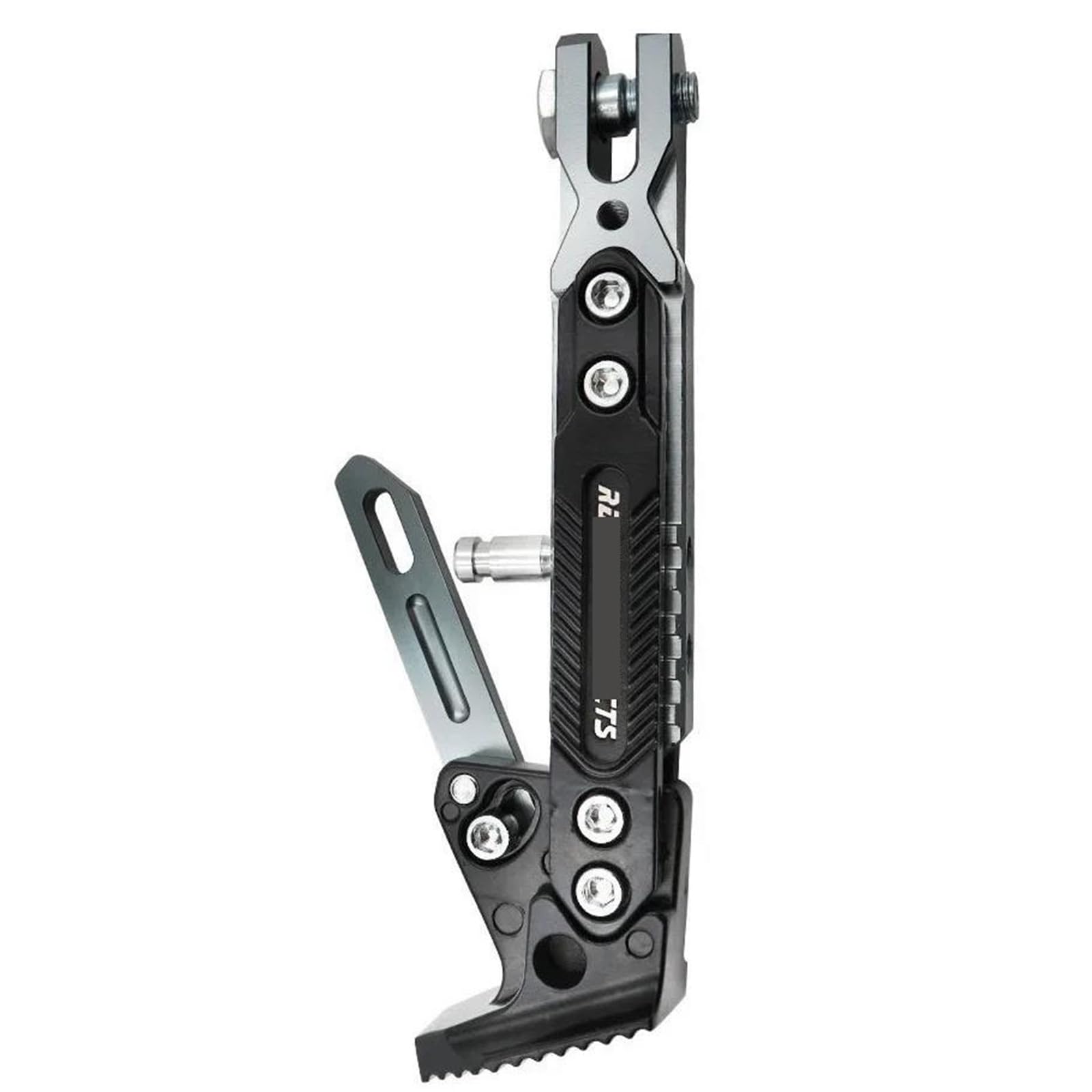 HJTEDHE Motorrad-Ständer Motorrad Ständer Seite Unterstützung Kick Halterung Fuß Stehen Verstellbare Seite Stativ Legierung Motorrad Parkplatz Ständer Standfuß Motorrad(Titanium) von HJTEDHE