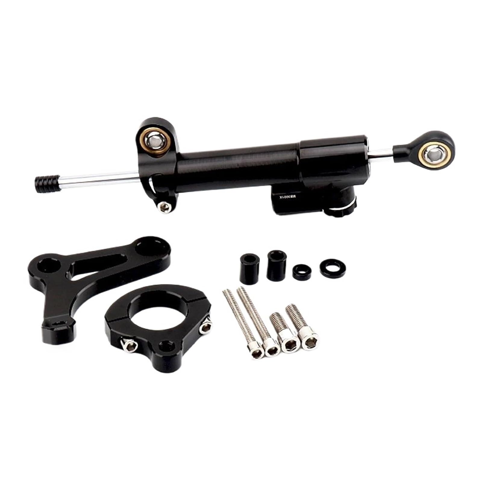HJTEDHE Stabilisator Lenkungs DäMpfer CNC-Aluminium-Lenkungsdämpfer-Stabilisatorhalterung Für X-MAX 300 2017-2023 Stabilisator Motorrad(Black) von HJTEDHE