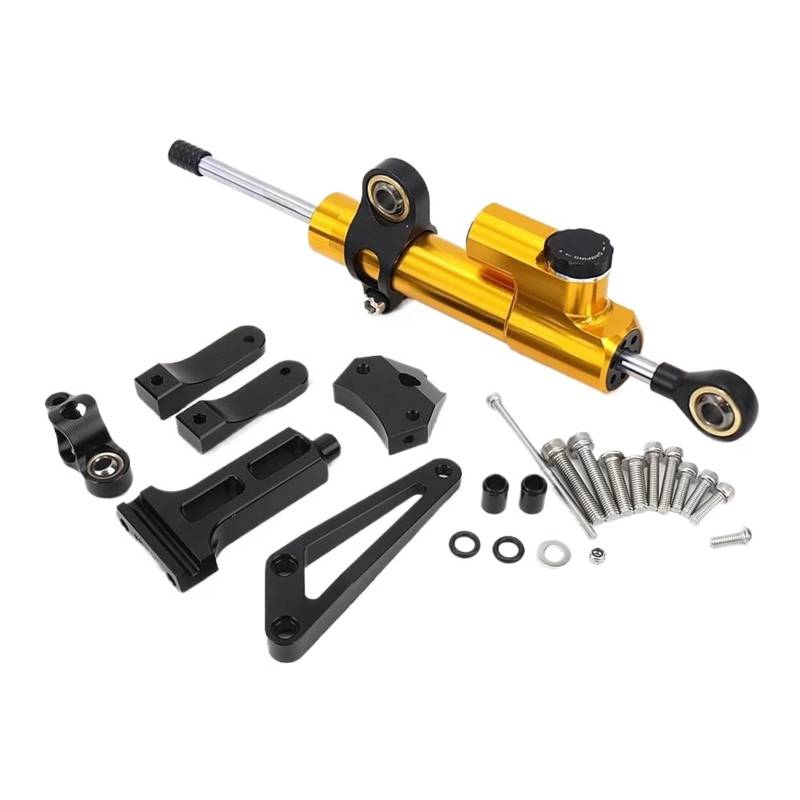 HJTEDHE Stabilisator Lenkungs DäMpfer CNC Aluminium Motorrad Zubehör Dämpfer Lenkung Stabilisieren Sicherheit Control Für CB1300 2003-2011 2010 Stabilisator Motorrad(Silver) von HJTEDHE