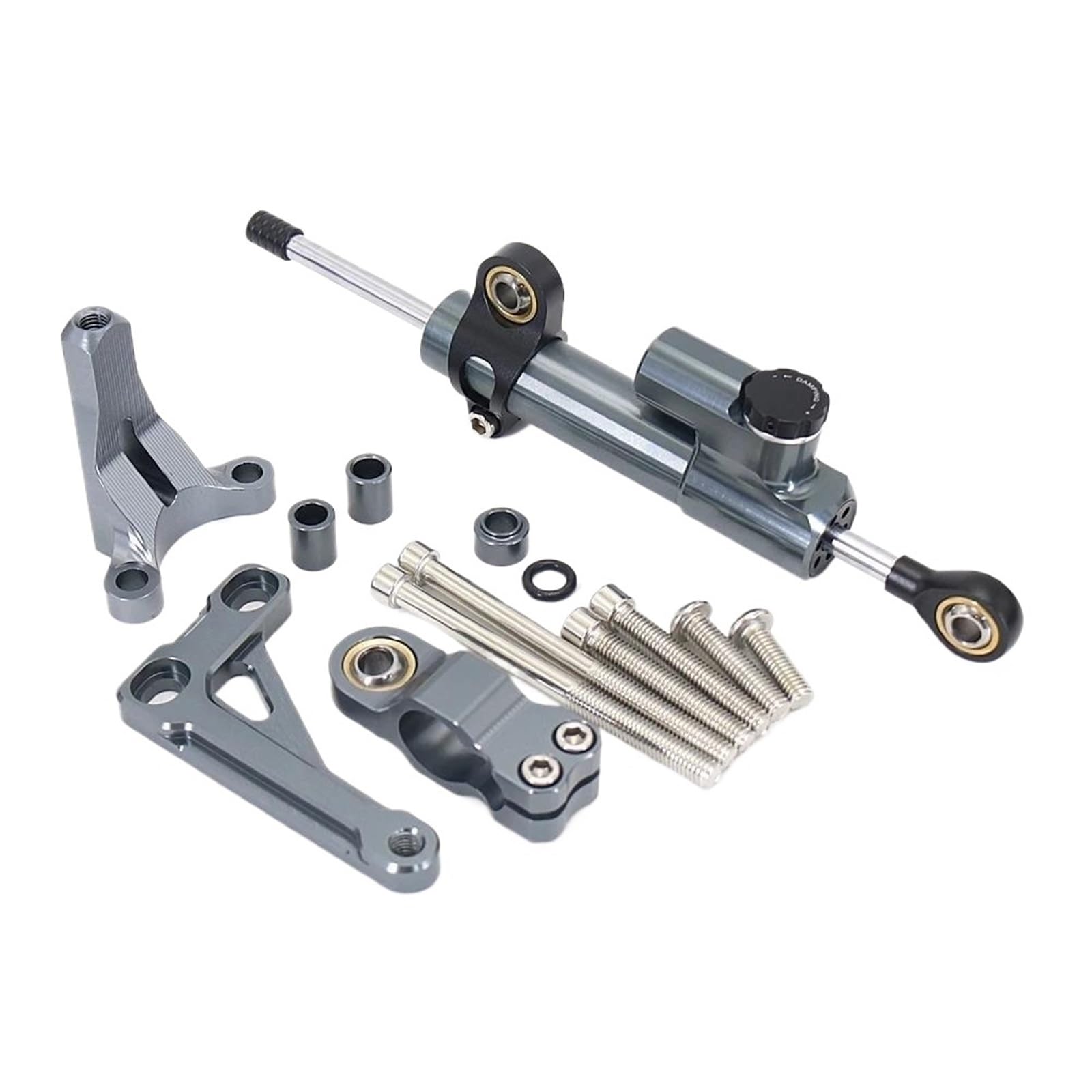 HJTEDHE Stabilisator Lenkungs DäMpfer CNC-Lenkungsdämpfer Motorrad Stabilisieren Dämpfer Halterung Montage Für CB1000R 2018-2023 Stabilisator Motorrad(Chrome b) von HJTEDHE