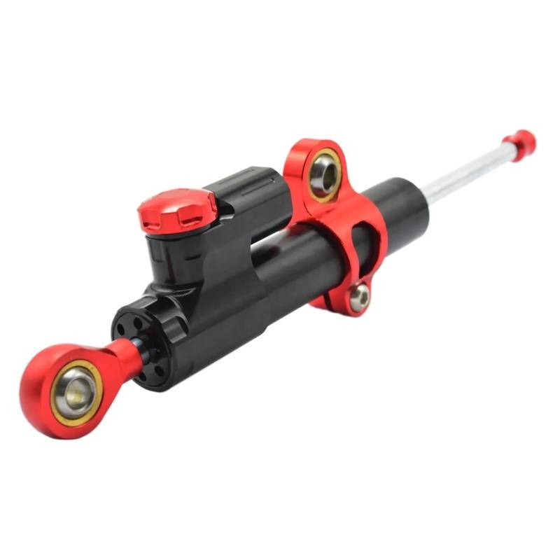 HJTEDHE Stabilisator Lenkungs DäMpfer Für F800gs 1200gs Motorrad CNC Universal Lenkungsdämpfer Stabilisator Motorrad Puffer Steuerstange Lenkungs DäMpfer Motorrad(Black Red) von HJTEDHE