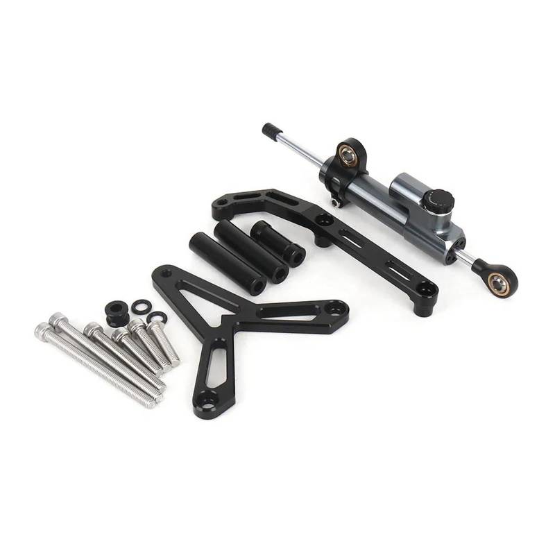 HJTEDHE Stabilisator Lenkungs DäMpfer Lenkungsdämpfer-Stabilisatorhalterung Motorradzubehör Für Tracer 9 GT Tracer9 2021 2022 2023 Stabilisator Motorrad(Chrome) von HJTEDHE