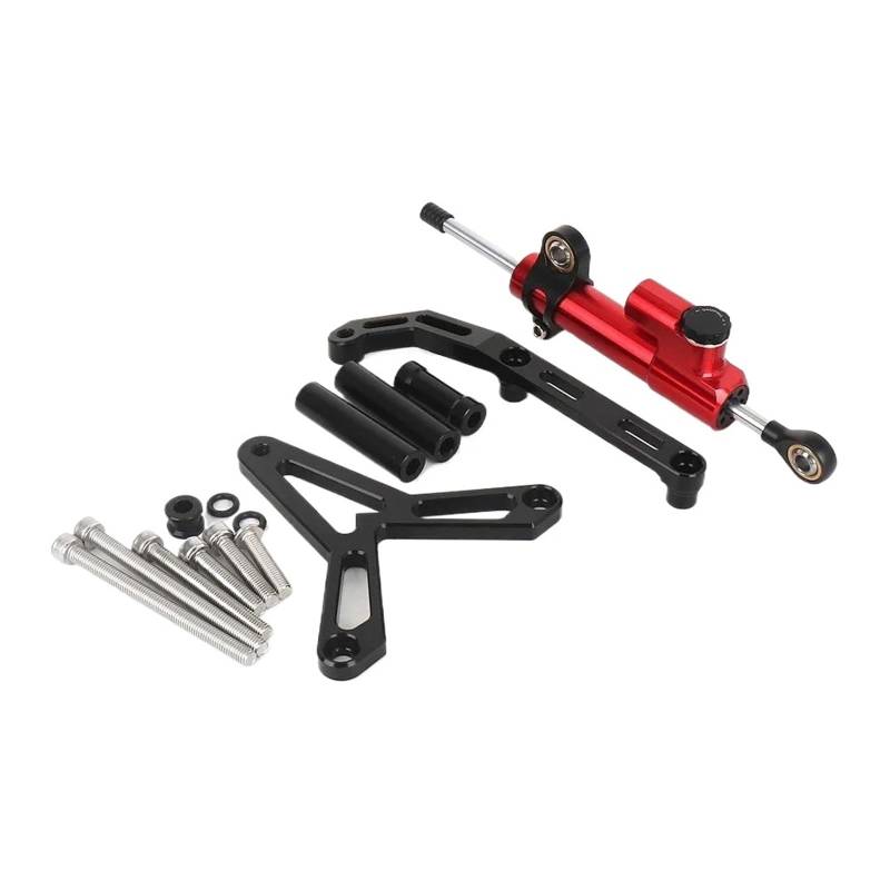 HJTEDHE Stabilisator Lenkungs DäMpfer Lenkungsdämpfer-Stabilisatorhalterung Motorradzubehör Für Tracer 9 GT Tracer9 2021 2022 2023 Stabilisator Motorrad(Red) von HJTEDHE