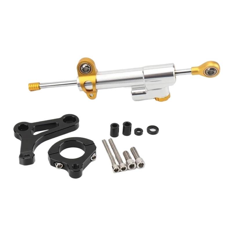HJTEDHE Stabilisator Lenkungs DäMpfer Motorrad Einstellbare Lenkung Stabilisieren Dämpfer Halterung Für XMAX300 2017-2023 Stabilisator Motorrad(Yellow) von HJTEDHE