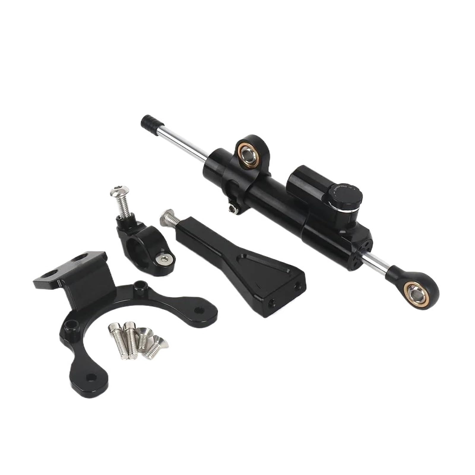 HJTEDHE Stabilisator Lenkungs DäMpfer Motorrad Lenkung Dämpfer Halterung Stabilisator Montage Aluminium Für Kawasaki Für Z900 2020 2021 2022 2023 2024 Stabilisator Motorrad(Black A) von HJTEDHE