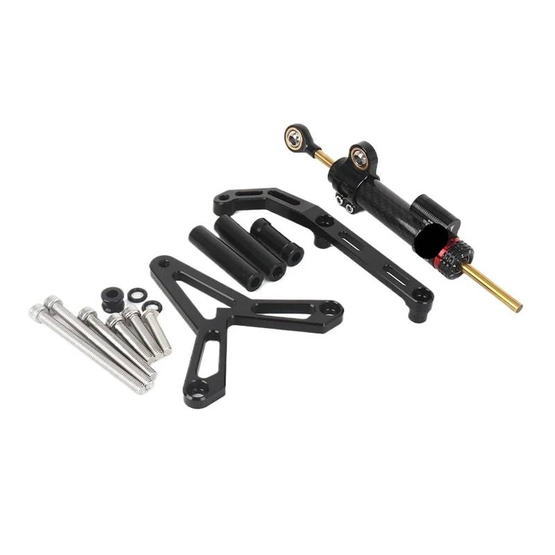HJTEDHE Stabilisator Lenkungs DäMpfer Motorrad-Lenkungsstabilisator, Motorradzubehör, Lenkungsdämpfer-Stabilisator-Halterungssatz Für Tracer 9 GT 2021 2022 2023 Lenkungs DäMpfer Motorrad(Black-B) von HJTEDHE