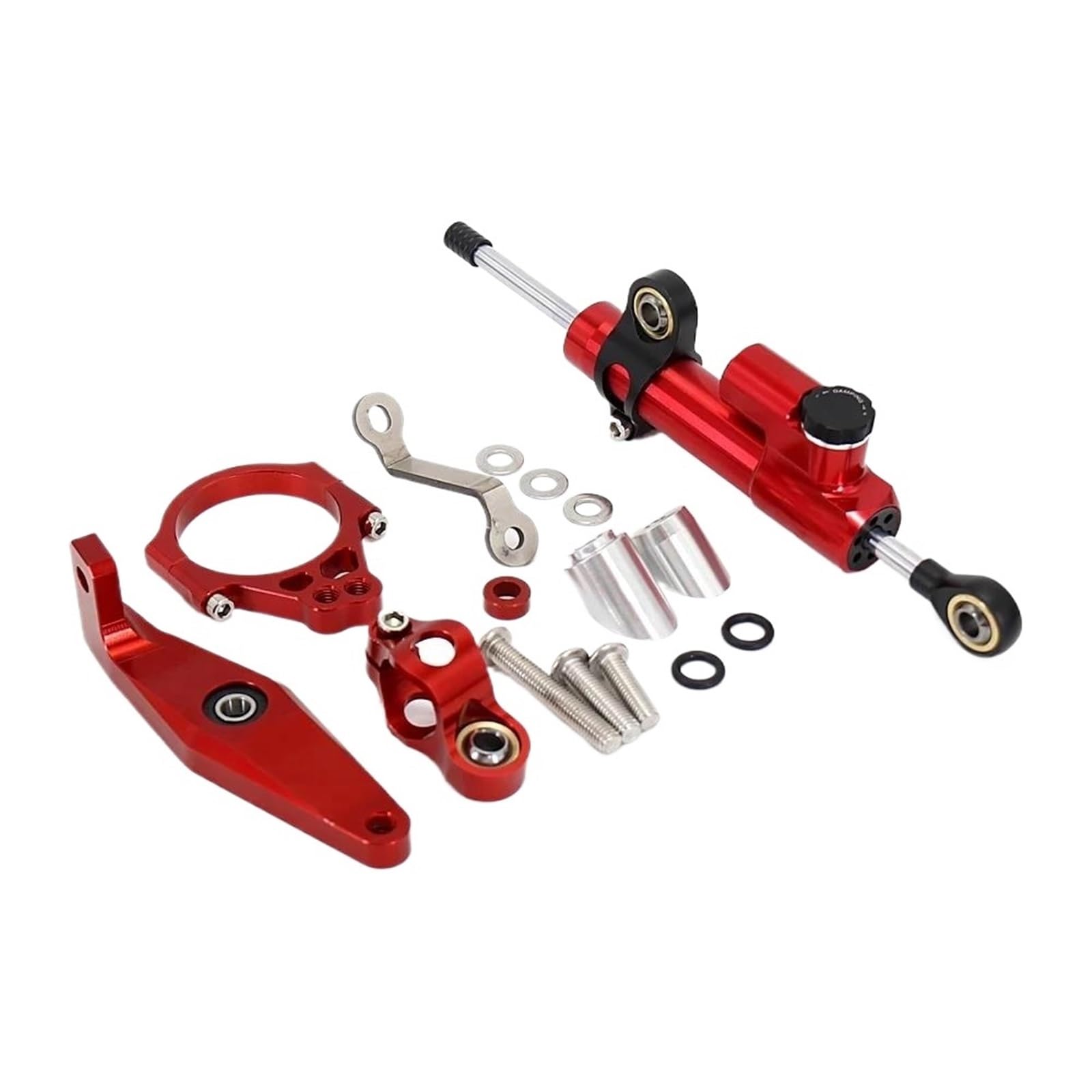 HJTEDHE Stabilisator Lenkungs DäMpfer Motorrad-Stabilisatorpuffer CNC-Lenkungsdämpfer-Stabilisator-Sicherheitsmontagesatzhalterung Für MT09 MT-09 SP 2021 2022 2023 Lenkungs DäMpfer Motorrad(Red) von HJTEDHE