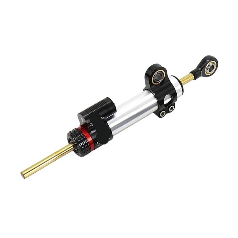 HJTEDHE Stabilisator Lenkungs DäMpfer Motorräder Absorber Stabilisator Universal Motorrad Einstellbare Lenkung Dämpfer Stabilisator Für MT10 MT07 MT09 MT03 Lenkungs DäMpfer Motorrad(Silver-C) von HJTEDHE
