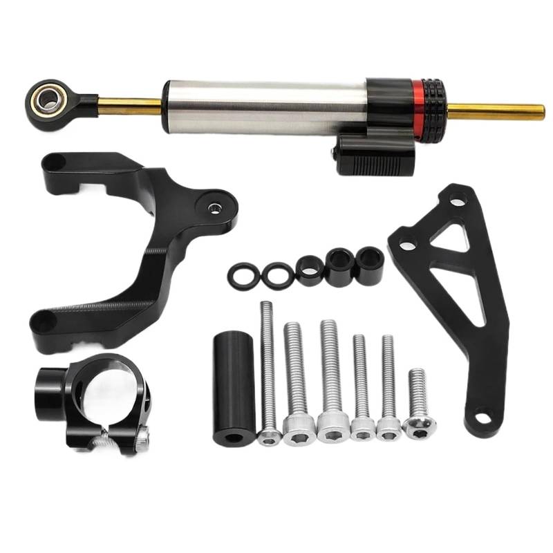 HJTEDHE Stabilisator Motorrad CNC Lenkungsdämpferhalterung Montage Stoßdämpfer Unterstützung Zubehör FÜR Suzuki FÜR GSR600 GSR 600 2006 2007 2008 2009 2010 Lenkungs DäMpfer Motorrad(Silver) von HJTEDHE