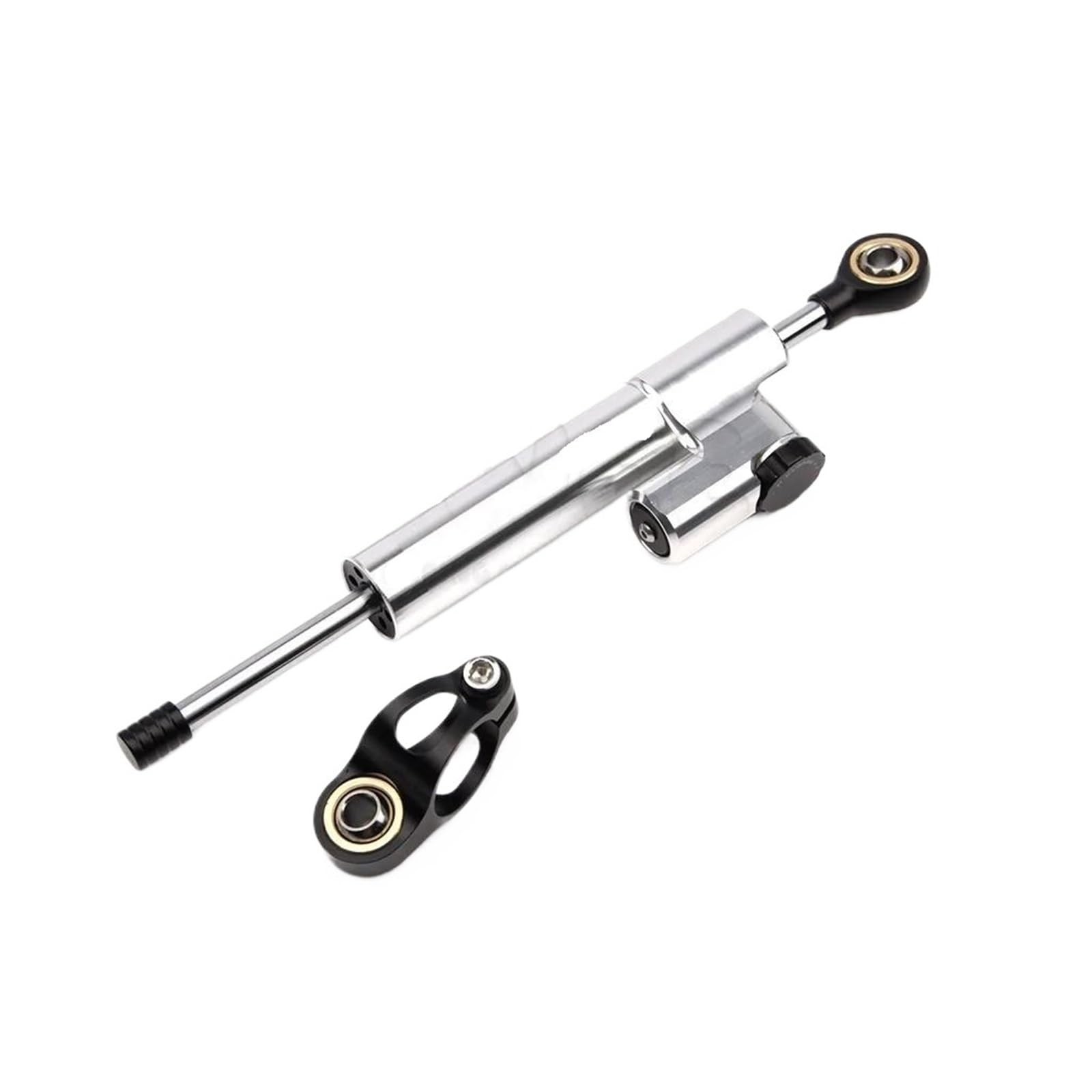 HJTEDHE Stabilisator Motorrad Motorrad Stabilisator Puffer Lenkung Stabilisieren Dämpfer Halterung Montieren Motorrad 256mm FÜR MT09 MT FZ 09 2013-2020 Lenkungs DäMpfer Motorrad(Silver) von HJTEDHE
