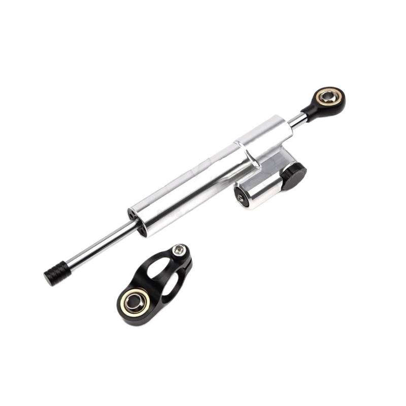 HJTEDHE Stabilisator Motorrad Motorrad Stabilisator Puffer Lenkung Stabilisieren Dämpfer Halterung Montieren Motorrad 256mm FÜR MT09 MT FZ 09 2013-2020 Lenkungs DäMpfer Motorrad(Silver) von HJTEDHE