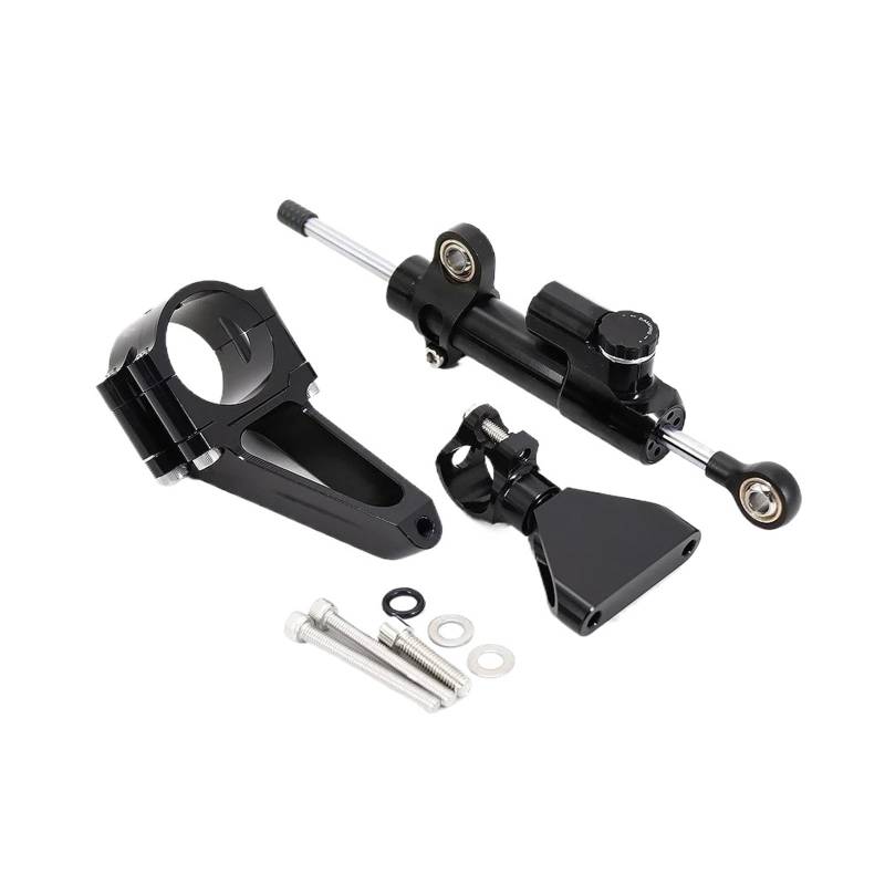 HJTEDHE Stabilisator Motorrad Motorradhalterungsdämpfer Motorrad-Lenkungsstabilisierungsdämpferhalterung Für CBR600 F4i 1999 2000 2001 2002 2003 2004 2005 2006 2007 Lenkungs DäMpfer Motorrad(Black-D) von HJTEDHE