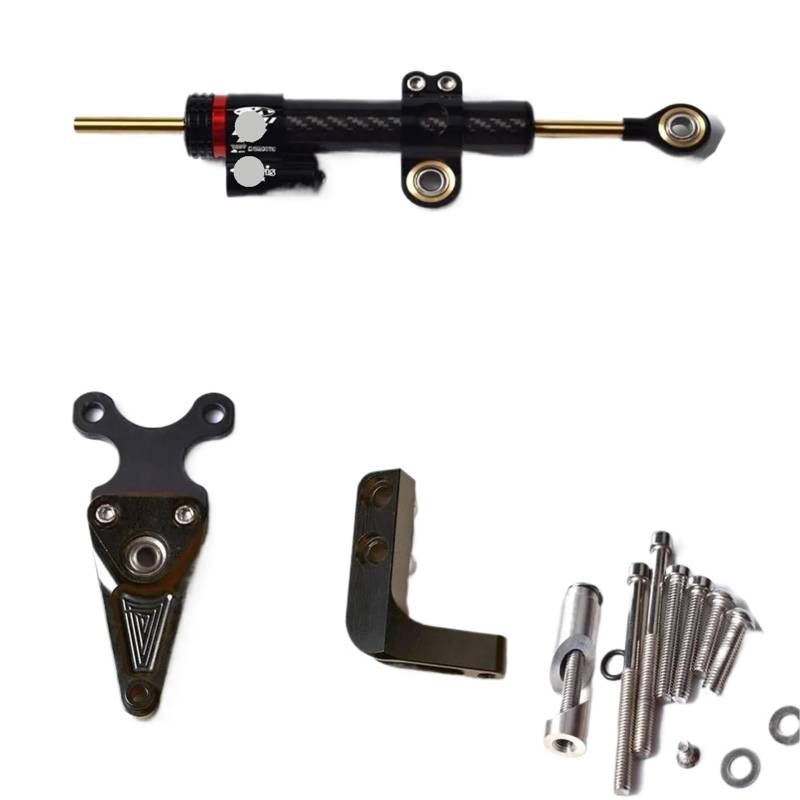 HJTEDHE Stabilisator Motorrad Motorradzubehör Lenkungsstabilisator-Dämpferhalterung Für CBR 650R 2019 2020 2021 2022 2023 2024 Lenkungs DäMpfer Motorrad(Black) von HJTEDHE