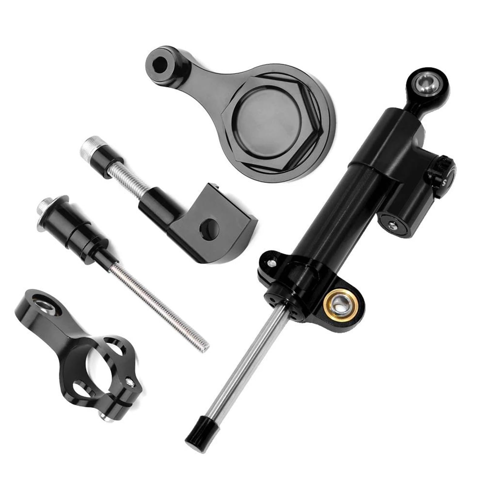 HJTEDHE Stabilisator Motorrad Motorräder Richtungsdämpfer Motorraddämpfer Lenkung Stabilisieren Sicherheitskontrolle Mit Montagehalter Für R1 R6 2006-2017 Lenkungs DäMpfer Motorrad(Blue-a) von HJTEDHE