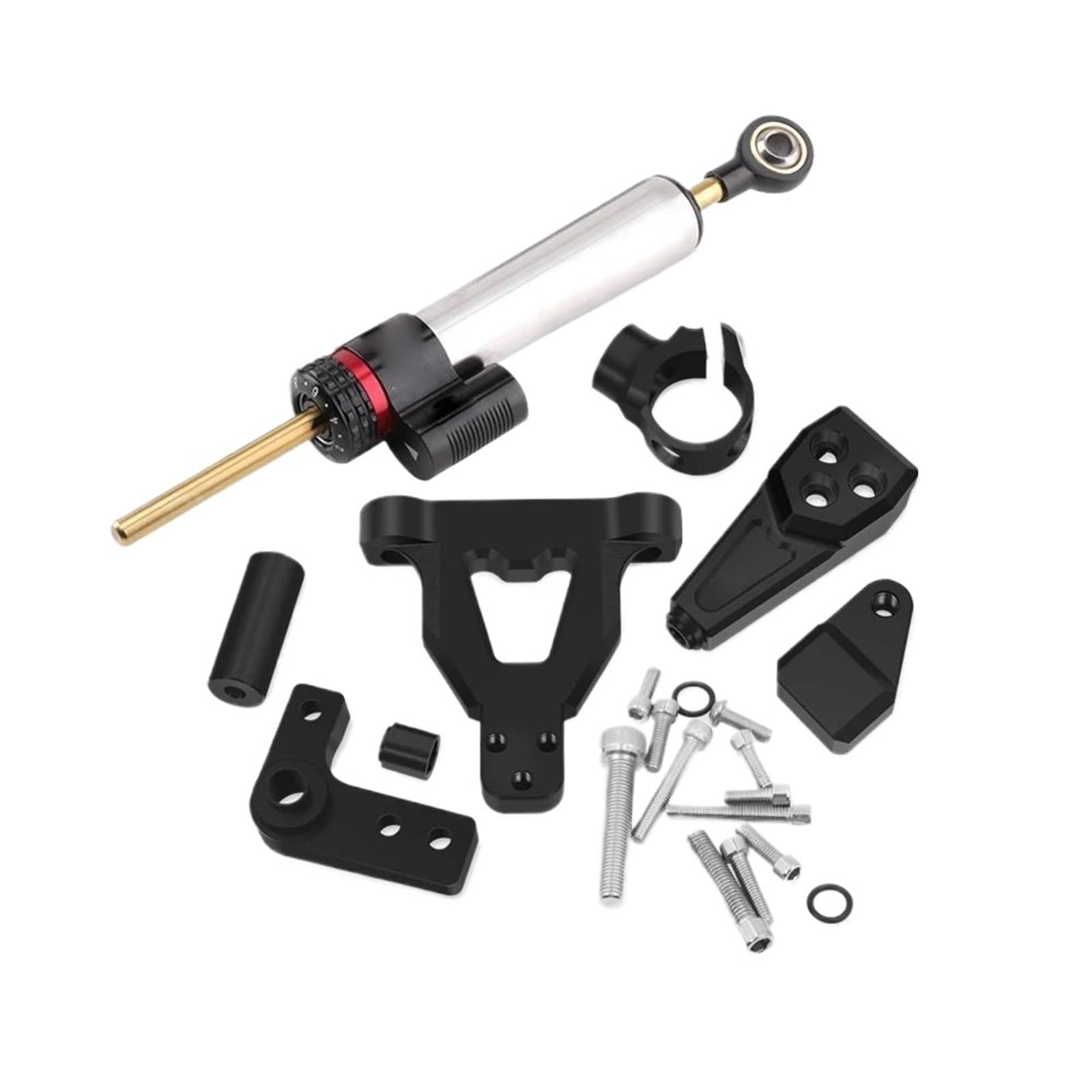 HJTEDHE Stabilisator Motorrad Titan Lineal Richtungs Lenkung Dämpfer Stabilisator Halterung Unterstützung Montage Für N-ja1000sx Z1000SX Lenkungs DäMpfer Motorrad(Black b) von HJTEDHE