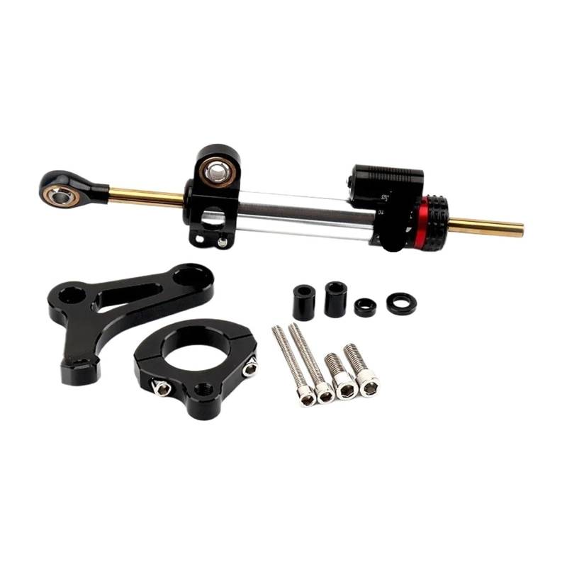HJTEDHE Steering Damper Motorrad Motorrad-Lenkungsstabilisator, Motorrad-Einstellbarer Lenkungsstabilisierungsdämpfer-Halterungssatz Für XMAX300 2017-2023 Stabilisator Lenkungs DäMpfer(Silver-A) von HJTEDHE