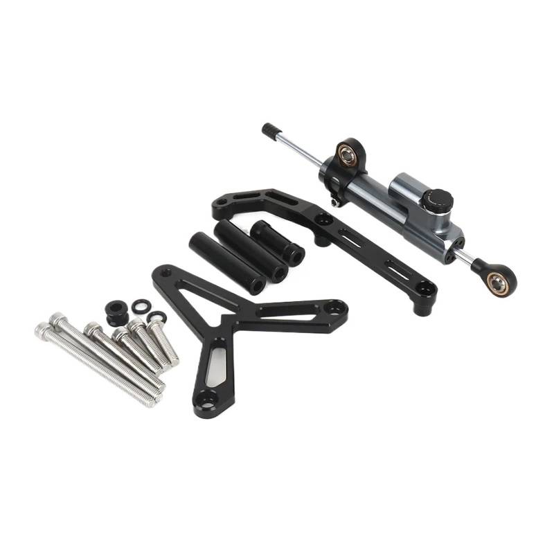 HJTEDHE Steering Damper Motorrad Motorrad-Stabilisatorpuffer, Motorrad-Lenkungsdämpfer-Stabilisator, Ride Safe-Lenkerhalterungssatz Für Tracer 9 GT 2021 2022 2023 Motorrad Lenkungsdämpfer(Gray) von HJTEDHE
