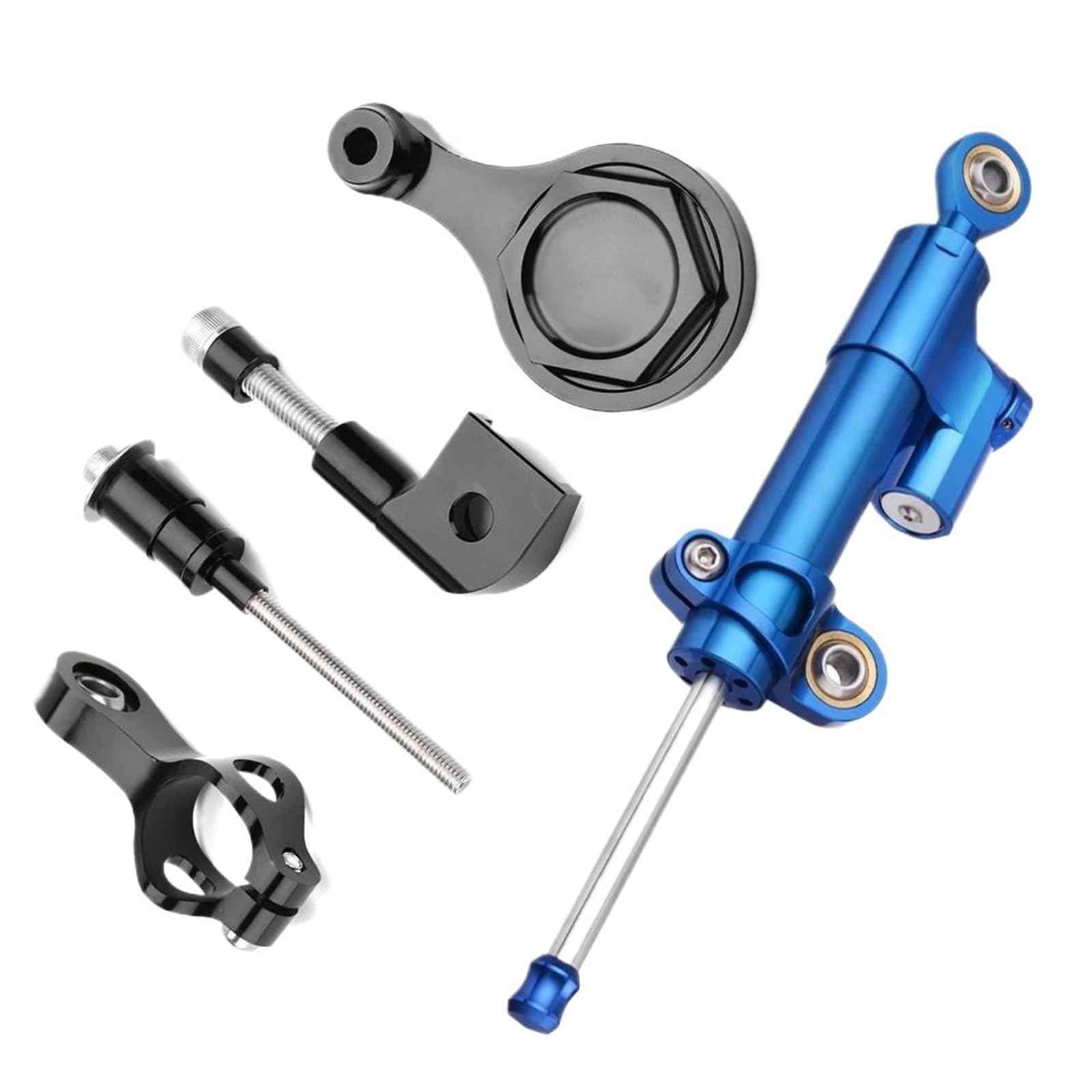 HJTEDHE Steering Damper Motorrad Motorräder Richtungsdämpfer Motorraddämpfer Lenkung Stabilisieren Sicherheitskontrolle Mit Montagehalter Für R1 R6 2006-2017 Stabilisator Lenkungs DäMpfer(Blue) von HJTEDHE
