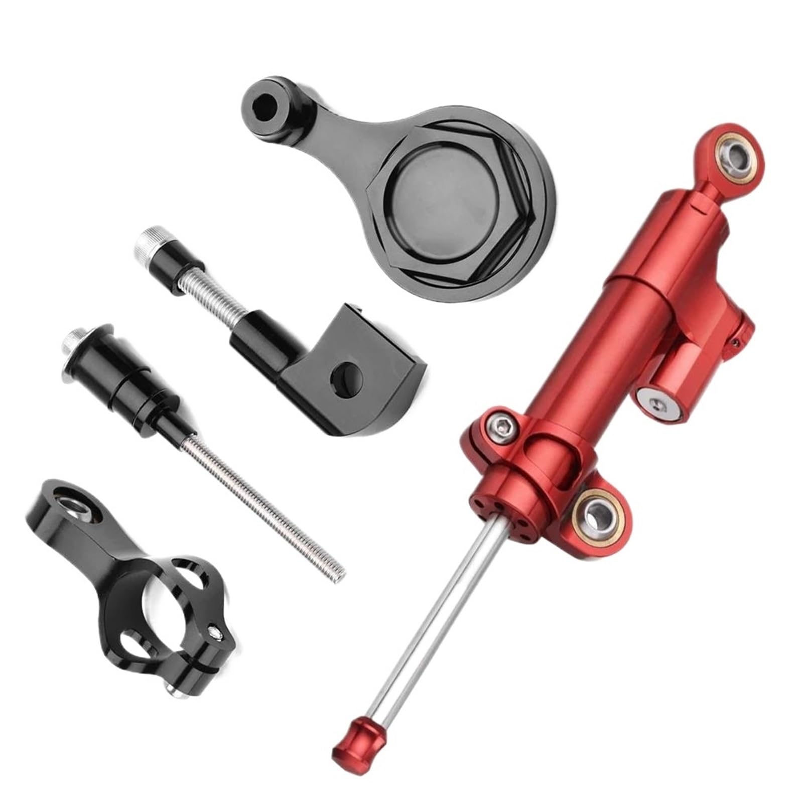 HJTEDHE Steering Damper Motorrad Motorräder Richtungsdämpfer Motorraddämpfer Lenkung Stabilisieren Sicherheitskontrolle Mit Montagehalter Für R1 R6 2006-2017 Stabilisator Lenkungs DäMpfer(Red) von HJTEDHE