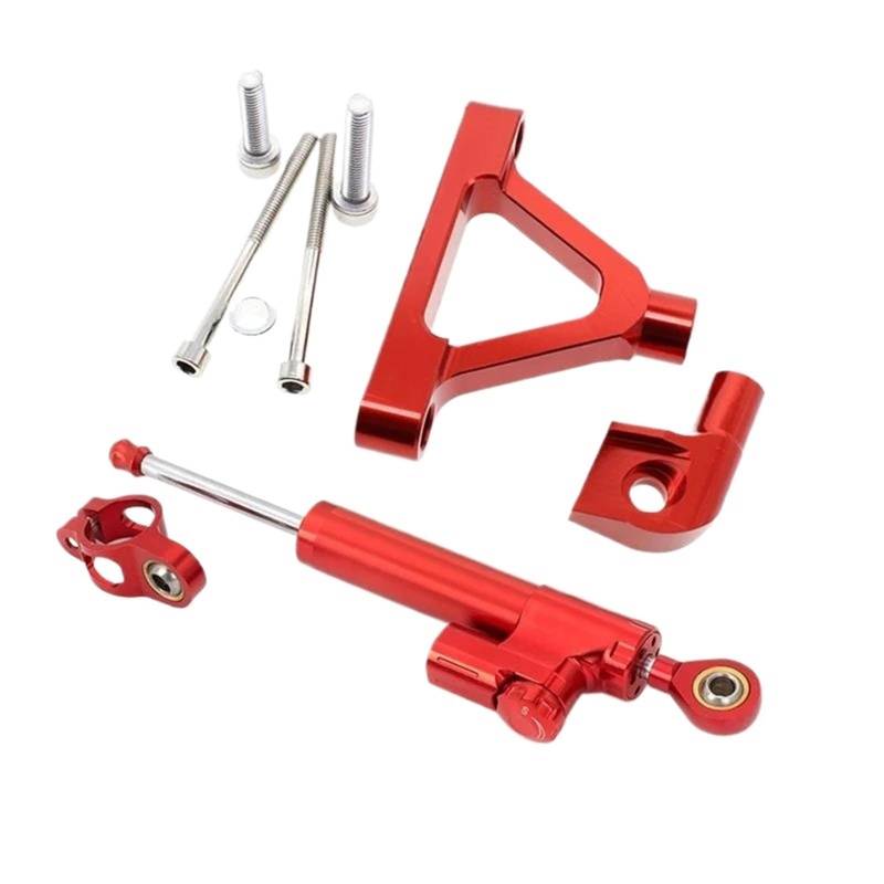 Motorrad Lenkungsdämpfer Für KAWASAKI Für ZX6R 2007-2008 Motorräder Dämpfer Lenkung Stabilisieren Dämpfer Halterung Montieren Unterstützung Halter Kit Set Motorrad Dämpfer Lenkungsdämpfer Motorrad(Red von HJTEDHE