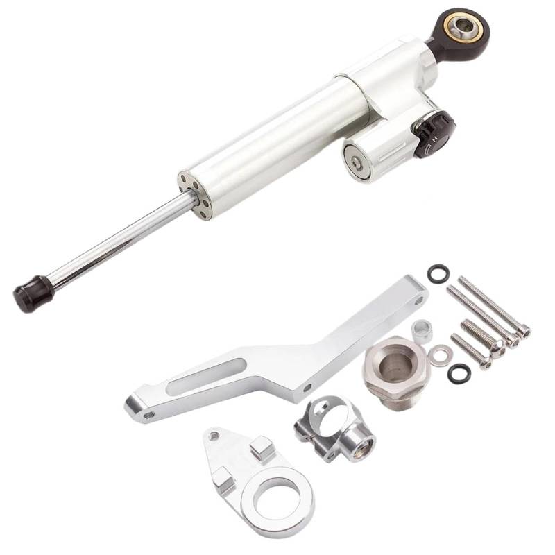 Motorrad Lenkungsdämpfer Für Kawasaki Für ZX6R N-ja 600 ZX636 2009-2021 CNC-Lenkungsdämpfer Motorrad Stabilisierende Dämpferhalterung Montagesatz Motorraddämpfer Hilfslenkhalterung Lenkungsdämpfer Mot von HJTEDHE