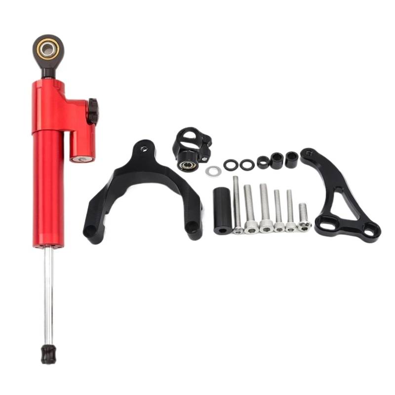 Motorrad Lenkungsdämpfer Motorrad Dämpfer Stabilisator CNC Carbon Lenkung Dämpfer Halterung Montieren Unterstützung FÜR Suzuki FÜR GSXS750 2017 2018 2019 2020 2021 2023 2022 Lenkungsdämpfer Stabilisat von HJTEDHE