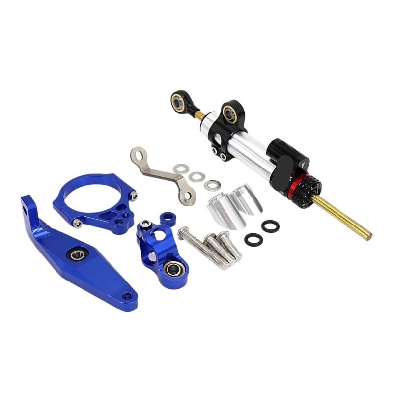 Motorrad Lenkungsdämpfer Motorräder Richtungsdämpfer Motorradzubehör CNC-Aluminium-Lenkungsdämpfer Stabilisierende Dämpferhalterung Für MT-09 SP 2021 2022 2023 Lenkungsdämpfer Motorrad(Silver-C) von HJTEDHE