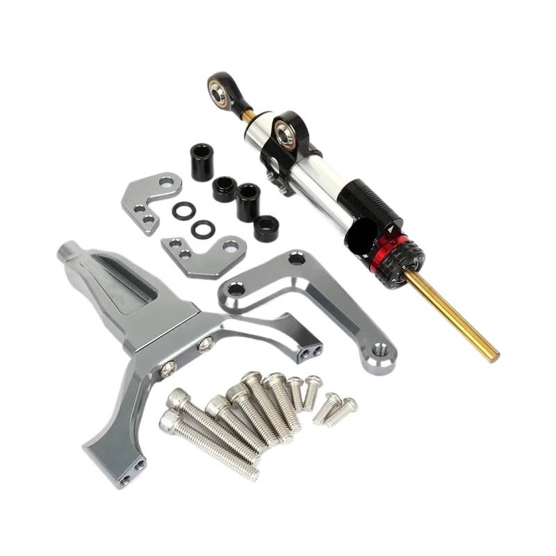 Stabilisator Lenkungs DäMpfer Motorrad-Lenkungsstabilisator, Motorrad-Lenkungsdämpferhalterung, Stabilisatorunterstützung, Geschwindigkeitswackelsicherheitszubehör Für MT09 2024 2025 Lenkungs DäMpfer von HJTEDHE