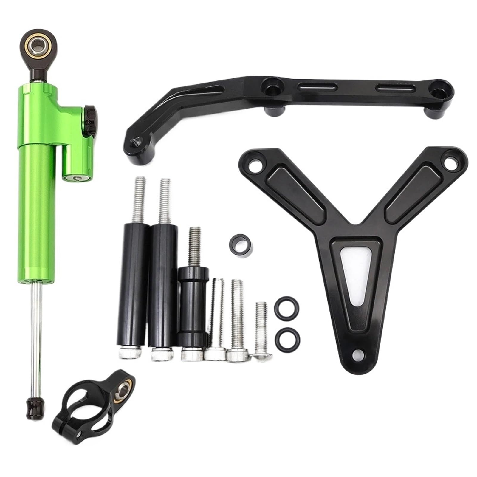 Stabilisator Lenkungs DäMpfer Motorräder Lenkungsdämpfer CNC Aluminium Carbon Motorrad Lenkungsdämpfer Stabilisator Halterung Montage Support Kit Für FJ-09 MT-09 Tracer 2021-2023 Lenkungsdämpfer Motor von HJTEDHE