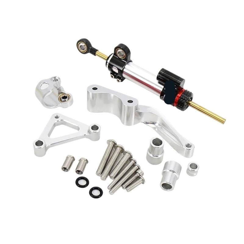 Steering Damper Motorrad Motorrad-Richtungsdämpfer, Modifizierter Lenkungsdämpfer-Stabilisator-Montagehalterungs-Unterstützungssatz Für Ducati Für Monster 696 795 796 Ab 2008 Motorrad Lenkungsdämpfer( von HJTEDHE