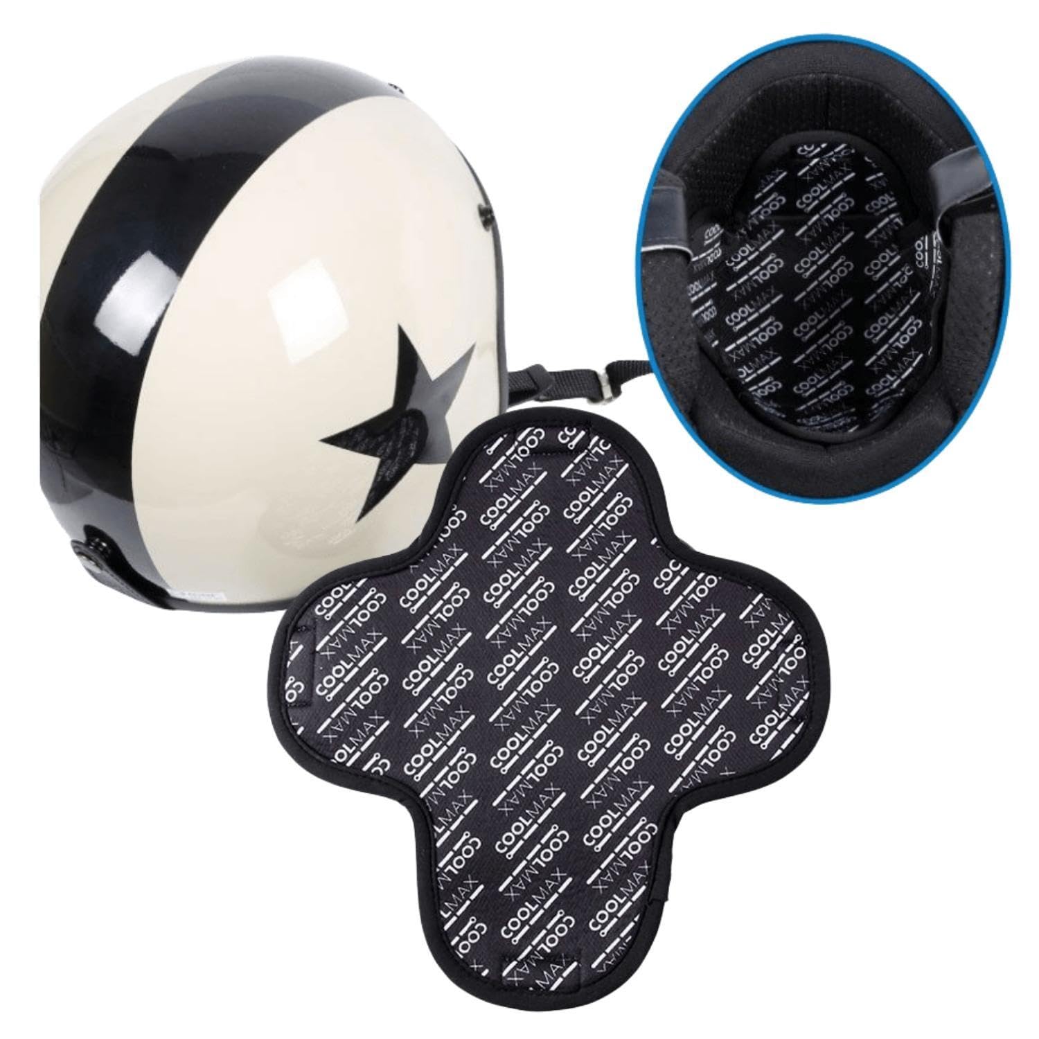 Schwarz Helmfutter Motorradhelm Innenfutter, Helmpolster Motorradhelm Pad Polster Schutz,Helm Unterlage Schweißableitendes Helmfutter Für Motorradrennsport Schwarz Helmfutter Motorradhelm Innenfutter, Helmpolster Motorradhelm Pad Polster Schutz,Helm Unterlage Schweißableitendes Helmfutter Für Motorradrennsport von HJYDGJ