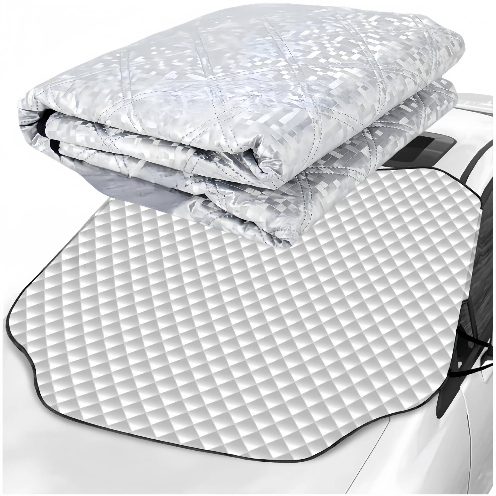 Winter Autoscheibenabdeckung Frontscheibe Abdeckung, Frontscheibenabdeckung Winter Sonnenschutz Auto Autoscheibe Frostabdeckung, Faltbare Windschutzscheibe Frontscheibe Abdeckung - 144 × 93cm von HJYDGJ