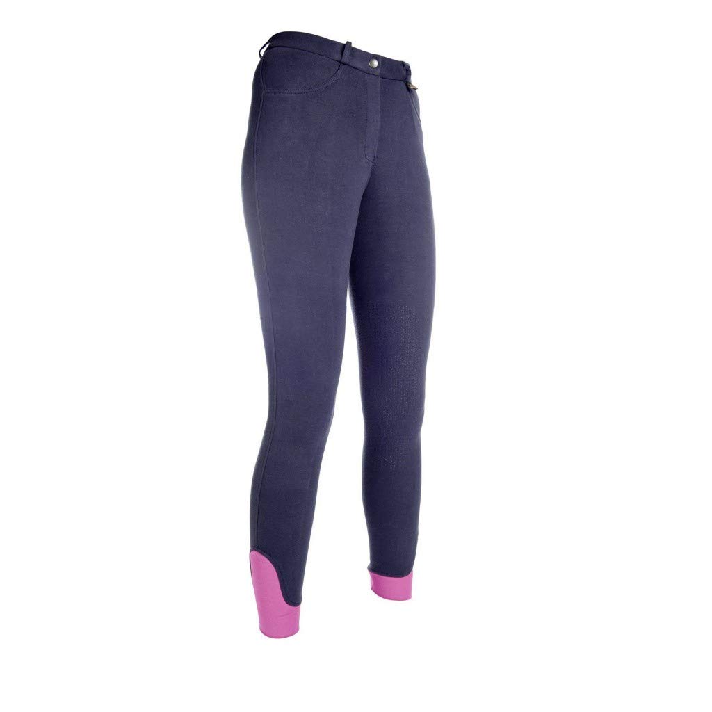 HKM Erwachsene Reithose-Kate-Silikon-Kniebesatz6900 dunkelblau34 Hose, 6900 dunkelblau, 34 von HKM