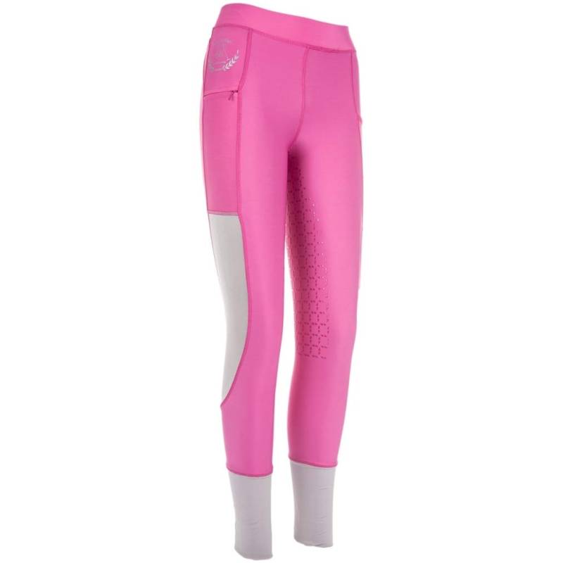HKM Erwachsene Reitleggings-Mesh-Silikon-Vollbesatz3900 pink146/152 Hose, 3900 pink, 146/152 von HKM
