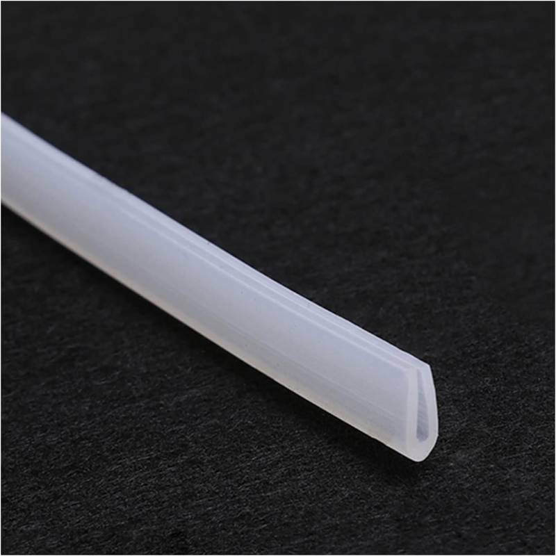 Dichtungsstreifen aus Silikonkautschuk, U-förmige Silikon-Kanalkanten-Gummidichtung, transparent, geeignet for die Tischseite, 5 Meter lang(5mmx12mm) von HLHLH
